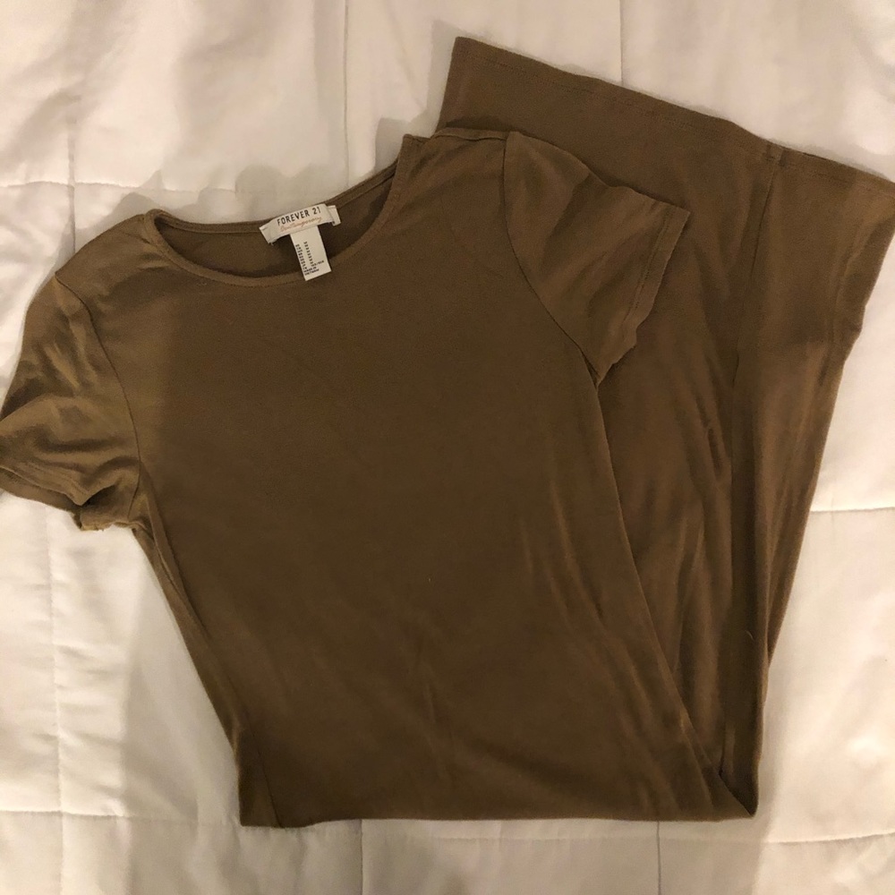 FOREVER 21 midi dress green M